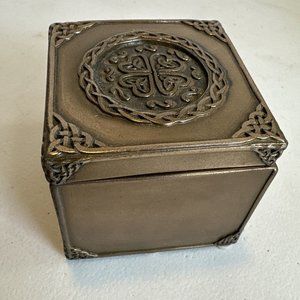 small resin roman inc trincet box brass tone 2” By 2.25”